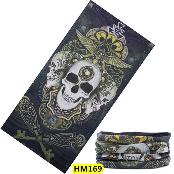 HM169 Scarf Мужской шарф, бандана для езды на Хэллоуин, женский платок, лыжная маска с черепом, маска на половину лица, шарф-призрак, шарф на шею, шарфы для походов, волшебный шарф, Вечерние Маски - Цвет: HM169 Scarf