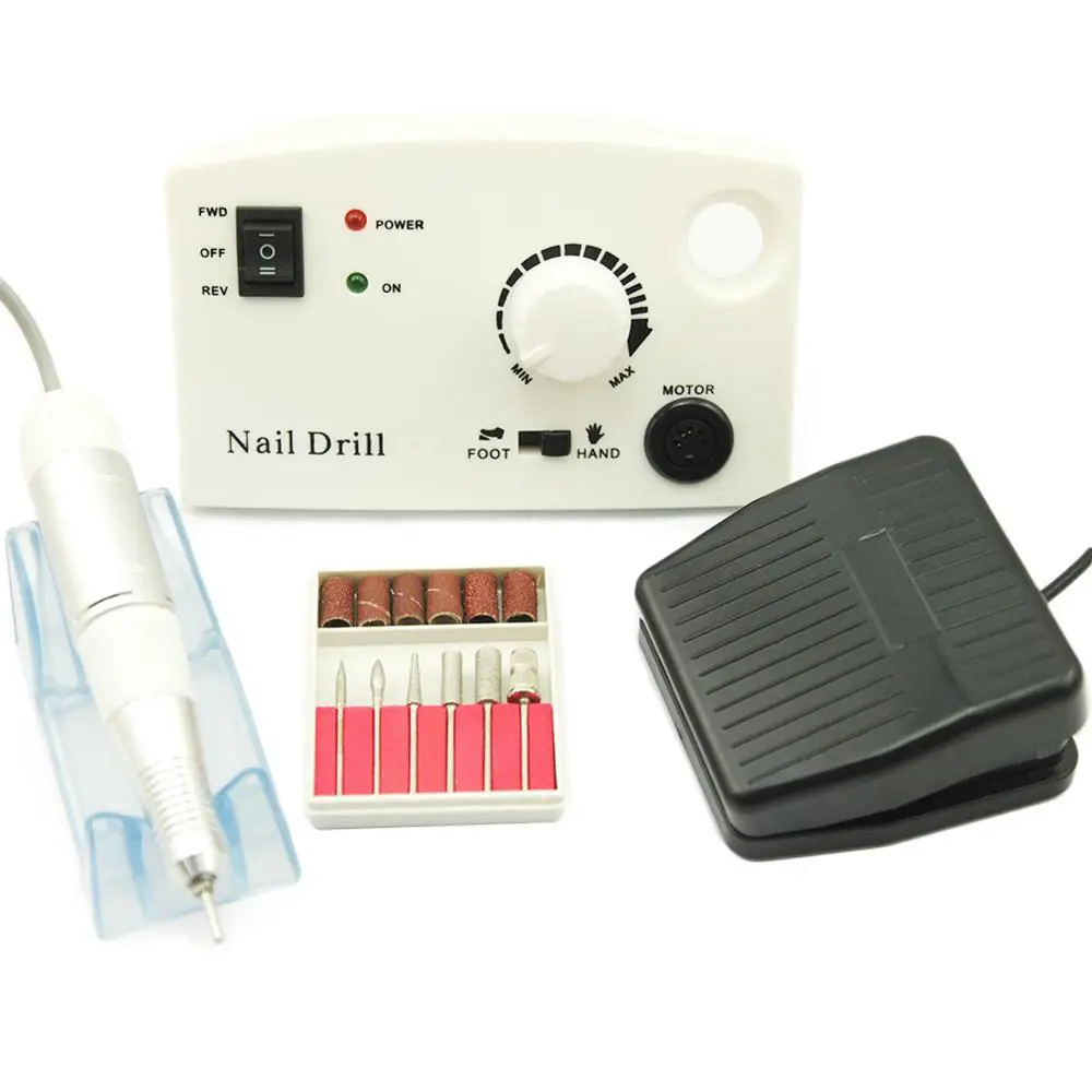 Профессиональный маникюрный набор для сверления ногтей 30000 об/мин, набор для маникюра и педикюра, электрическая пилка с резаком, инструменты для дизайна ногтей - Цвет: SET 01 white