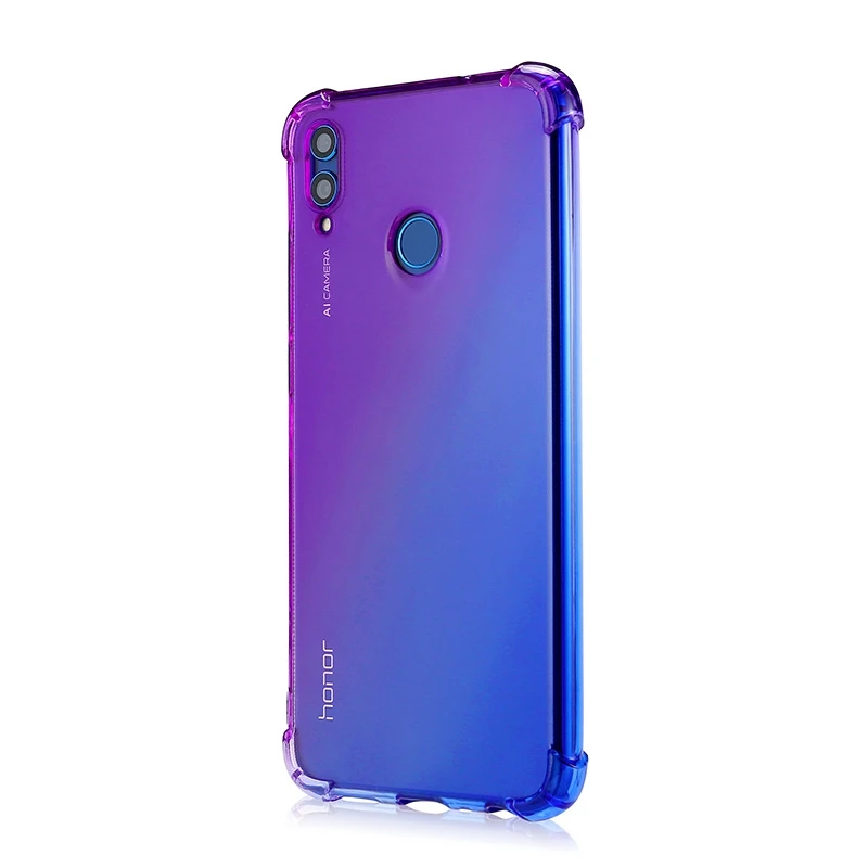 Ударопрочный градиентный цвет термополиуретан чехол для huawei Honor 8X прозрачный