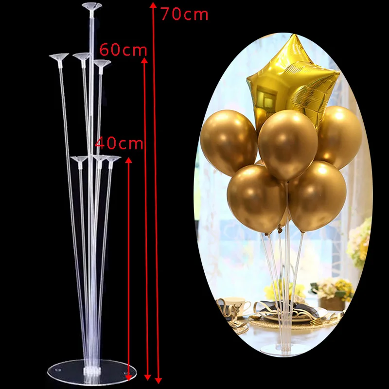 1set 7 tubes stand 11 тюбиков воздушный шар подставка держатель для шарика Колонка пластиковый шар палочка для детского душа вечерние украшения Детские свадебные шары Декор - Цвет: 1set 7 tubes stand