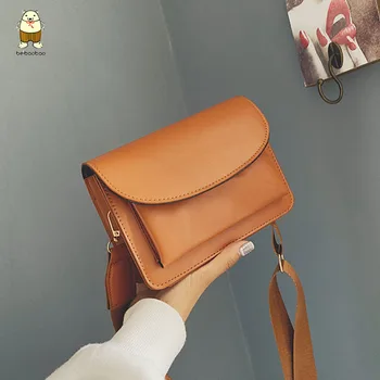 

Beibaobao Bag women's new autumn and winter retro simple one-shoulder messenger small square bag solid color casual women's bag