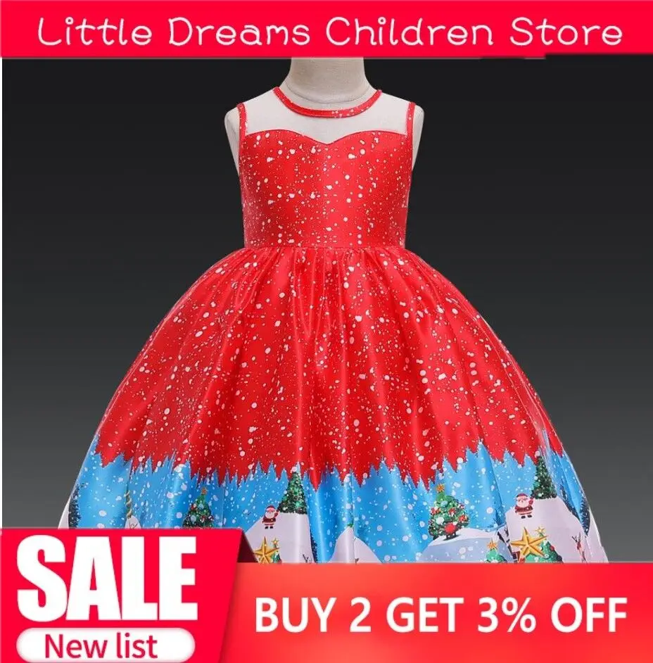Santa-Claus-Snowflakes-Party-Girl-Dress-Ball-Gown-Baby-Dress-Bow-Children-Girl-Christmas-Dresses-8