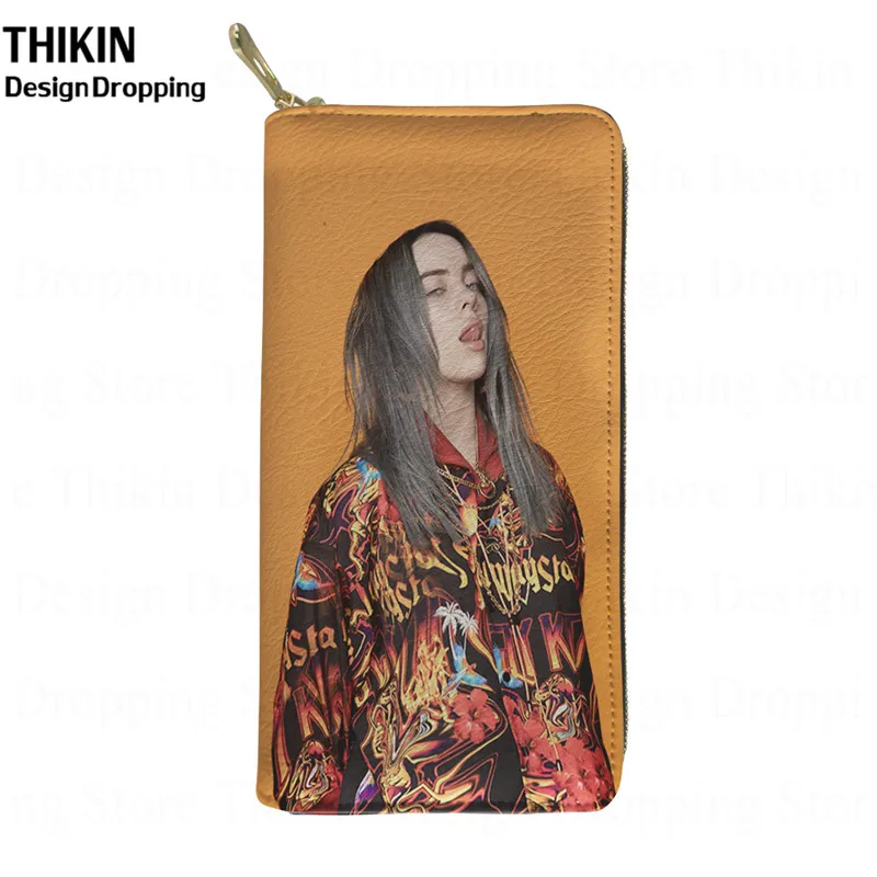 THIKIN Fashion Billie Eilish, женская сумка для телефона, кредитный держатель для карт, Дамский клатч, кошелек на молнии, бумажник сумка, Notecase - Цвет: as picture