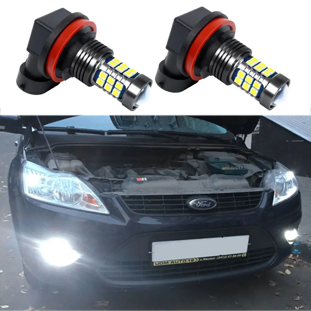 2 шт., H8 H11 Светодиодный противотуманный светильник, лампа для Ford Edge 2012 Mustang GT Explorer, автомобильная ходовая лампа, Автомобильный светодиодный светильник