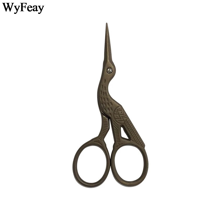 Sewing tailor scissors Crane Cross Stitch Retro Classic Vintage Antique Embroidery Sewing Stainless Steel Tailor Scissor Thread Scissors Thread Cutter