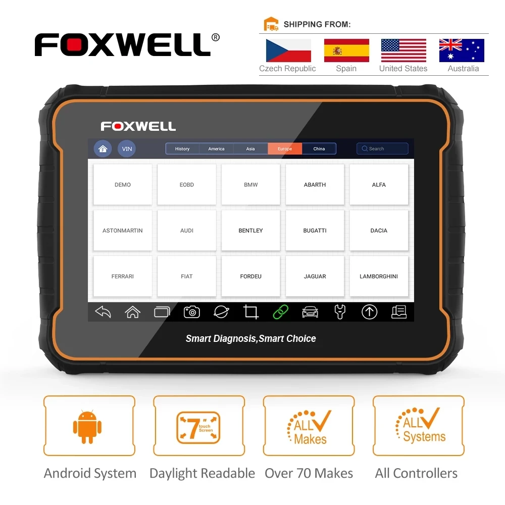 US $381.59 Foxwell GT60 OBD2 Scanner for All System DPF EPB SAS Oil Reset OBD 2 Auto Scanner Oneclick Update Online Diagnotics Tool