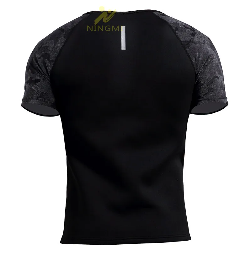 NINGMI спортивная рубашка для коррекции фигуры, для похудения, для тренировок на талии, Мужская майка, неопреновый жилет для сауны на молнии, с сеткой, Корректирующее белье, согревающая куртка