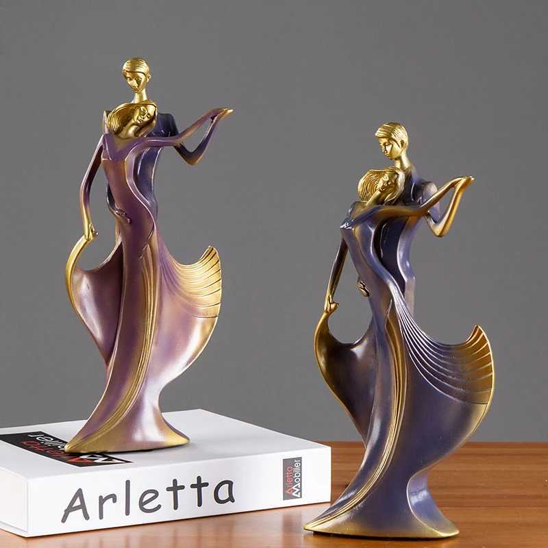 Танец вальса в европейском стиле любит фигурки из смолы искусство и ремесло