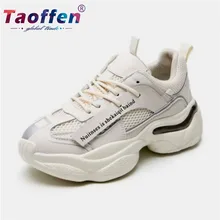 Taoffen/; из натуральной кожи; обувь для отдыха; женская прогулочная обувь со шнуровкой сетчатые плеер обувь Для женщин прогулок Размер обуви 35–39