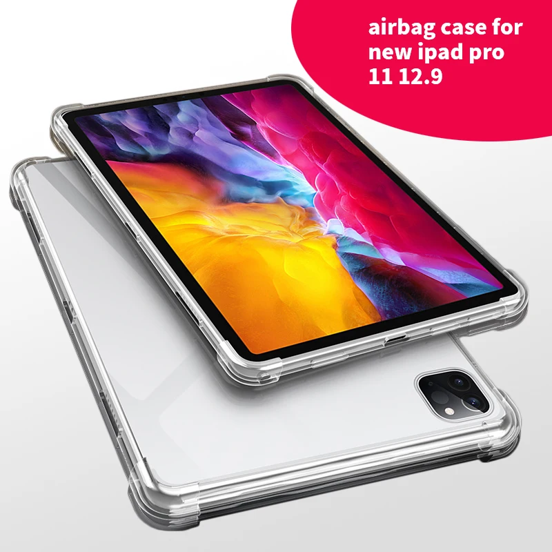 

Tablet Case for iPad Pro 11 12.9 inches Silicone Shockproof Case Transparent Protection Back Cover for iPad Pro12.9 11 2020 New