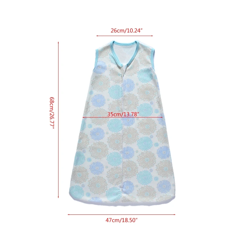 

Cotton Sleeveless Baby Sleeping Bag for 3-12 Months Newborn Wearable Blanket Soft Nursery Bedding for Child Boys Girls R2JF