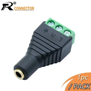 

1pc 3.5mm Jack Video AV Balun 3.5mm stereo female to AV Screw Terminal Stereo jack 3.5 mm female 3 pin Terminal Block Plug