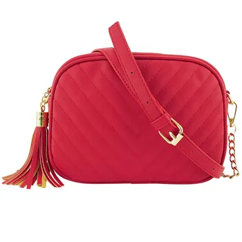

Women Red Handbag Casual Tassel Handbags Female Designer Bag Leather Plaid Messenger Bag Shoulder Small Square Package#LR2