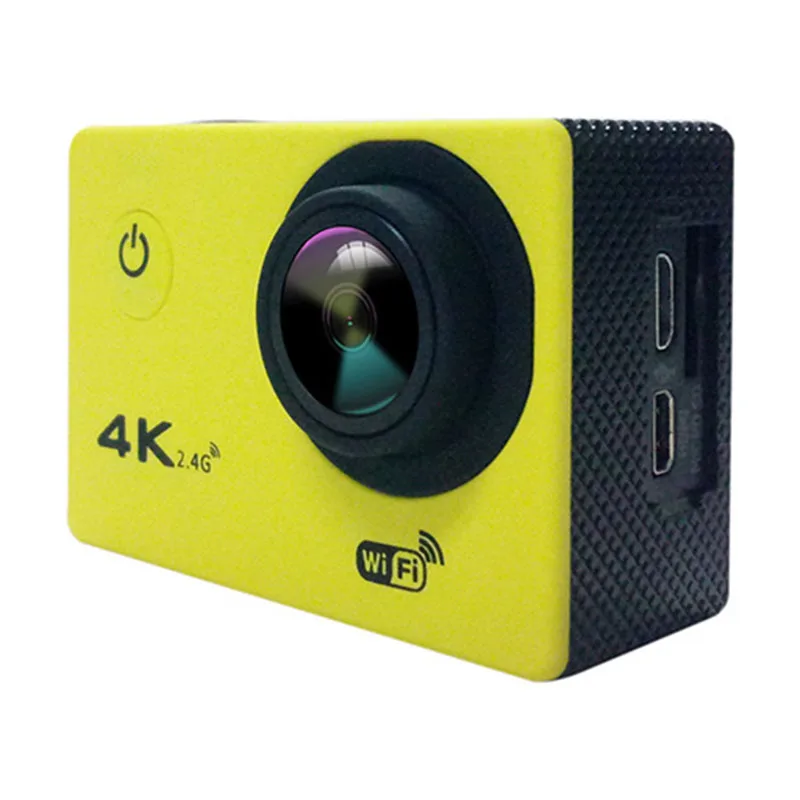 Full HD Waterproof Sports Camera with 170 Degree Wide-angle Lens Support Time-lapse Photo FKU66 - Color: Yellow