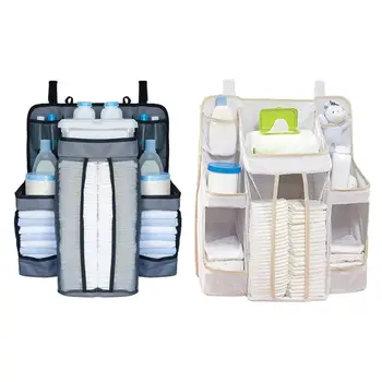 

Baby Bed Diaper Hanging Holder Infant Bedding Nursing Storage Bag Crib Organizer