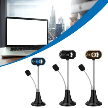 

USB Webcam With Home Office Microphone Night Vision Function Video Camera LED With Microphone For Laptop Notebook Computer