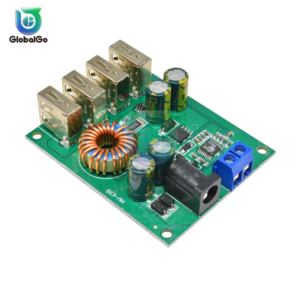 4 Порты и разъёмы USB 5V 5A Авто Питание понижающий модуль мобильного высокого Мощность мобильного телефона зарядный модуль