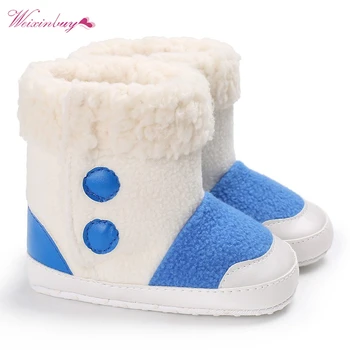 

Baby Girls Boys Shoes Autumn Winter First Walkers Kids Add Velvet Warm And Warm Children Boots