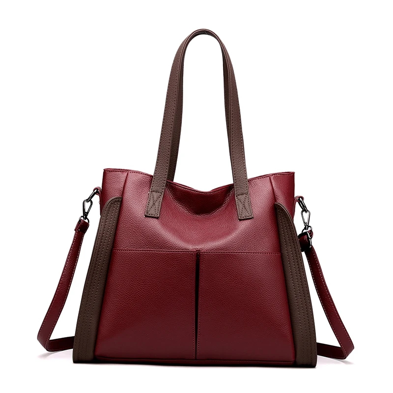 Casual Tote Women's Handbag Shoulder  Bags PU Leather High Capacity Crossbody Bag for Female Travel Shopper Bags