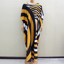 Новые abaya полосой печати вечернее платье Дашики Элегантный vestidos африканские платья для женщин платье