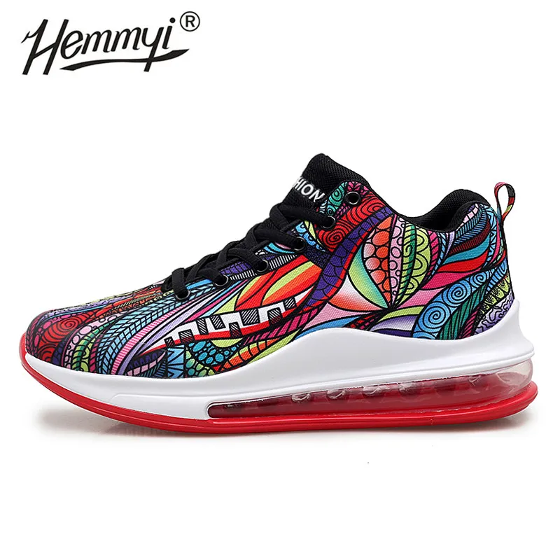 

Hemmyi 2019 New Simple Sports Shoes Comfortable Full Palm Mat Basketball Shoes Non-slip Rubber Sports Shoes Men's Tide Shoes