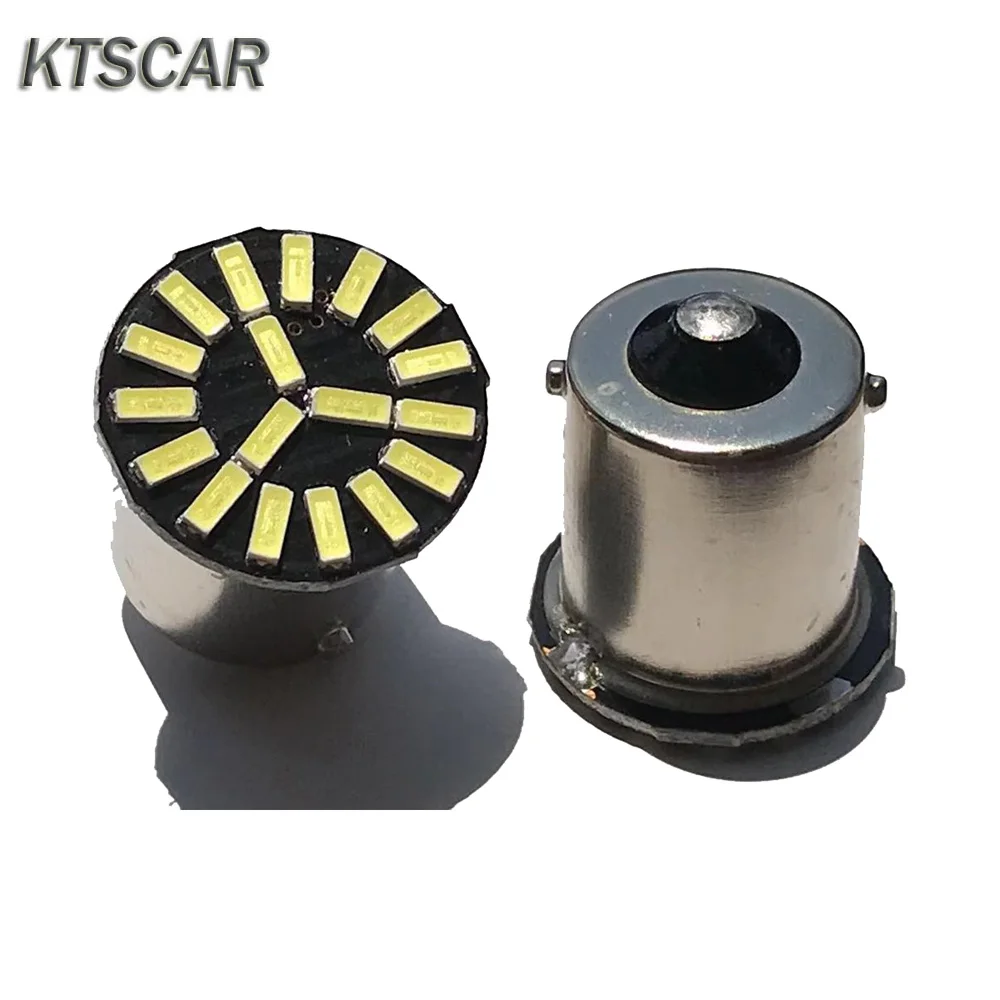 100 шт. Автомобильные светодиодные лампы S25 P21w 1156 Ba15s 1157 bay15d 18smd 4014 | Автомобили и