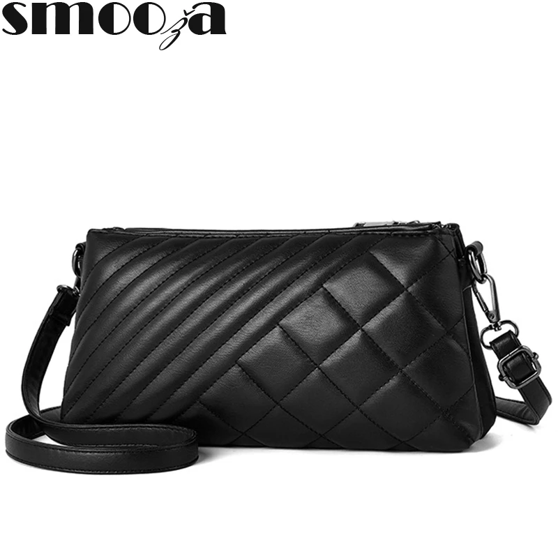 

SMOOZA Soft leather womens crossbody Messenger Bags 2019 luxury High Quality handbag shoulder bag ladies bags Female Bolsas