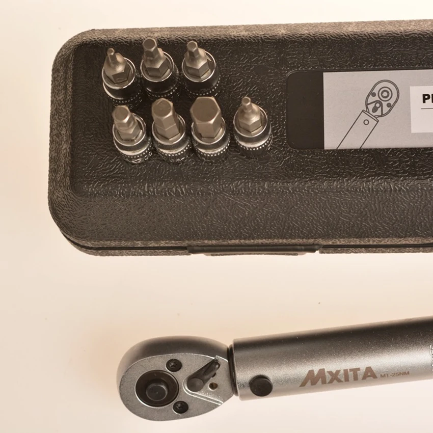 1/4 inch 1-25N.m High Precision Industrial Preset Torque Wrench Set Inner Hexagon Bit Bicycle Repairing Tools Kit