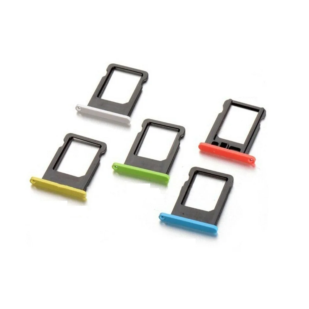 

10Pcs/lot White/Blue/Green/Yellow/Pink Color SIM Card Tray Holder for Apple iPhone 5C
