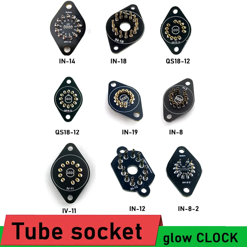 Nixie tube holder socket adapter PLUG for IN-14 IN-12 IN-18 IN-8-2 QS18-12 IN-8 IN-19 IV-11 IV-17 glow CLOCK IN18 IN14 IN8 | Инструменты