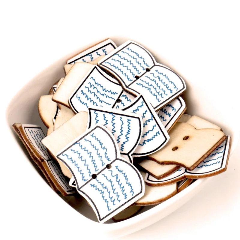 Diy деревянные пуговицы с рисунком книги ботинки ручной работы аксессуары для