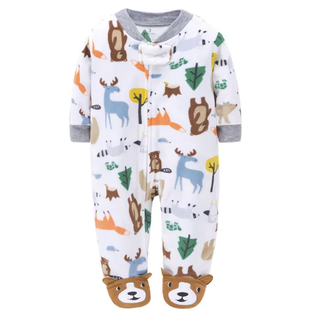 2020 Newborn Winter Baby Rompers Fleece Clothing for Girls Similar Boy Romper Roupa Infantil Clothes | Мать и ребенок