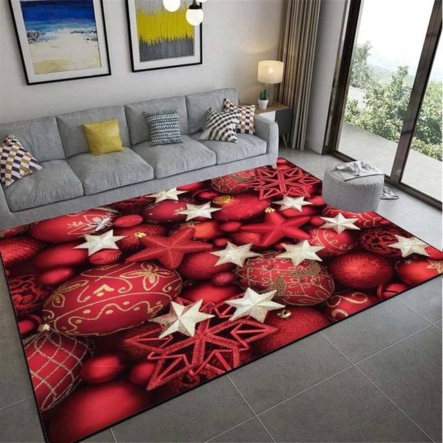 Christmas Washable Rug Non-slip Living Room Underlay Carpet Indoor,front door  mat 