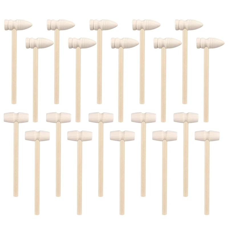 20 Pcs Mini Wooden Hammers Crab Lobster Mallets Hardwood Mallet Pounding Toy Shellfish Hammer Seafood Chocolate | Игрушки и хобби