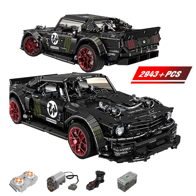

1965 Ford Mustang Hoonicorn RC Racing Car MOC 22970 FIT Legoing Technic 20102 Technology Building Block Bricks Kid Toys Gifts