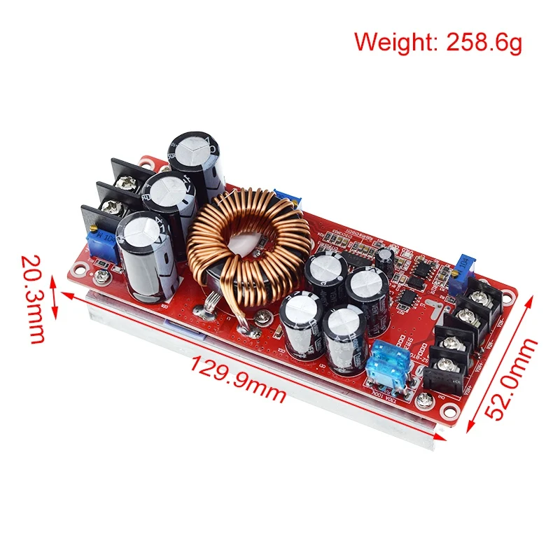 TZT 1/3/5PCS 1200W 20A DC Konverter Boost Step-up Netzteil Modul IN 8-60V OUT 12-83V – Detail 8