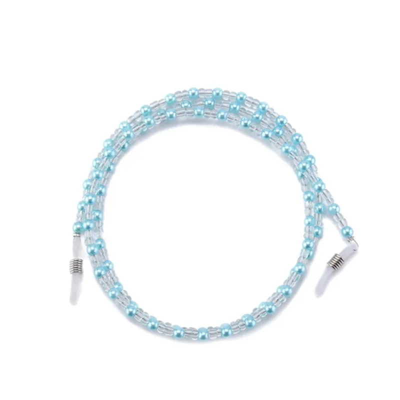 1 шт. Модные цветные бусины солнцезащитные очки цепочка для очков держатель шнура веревка подарки для мужчин и женщин аксессуары для очков - Цвет: Blue