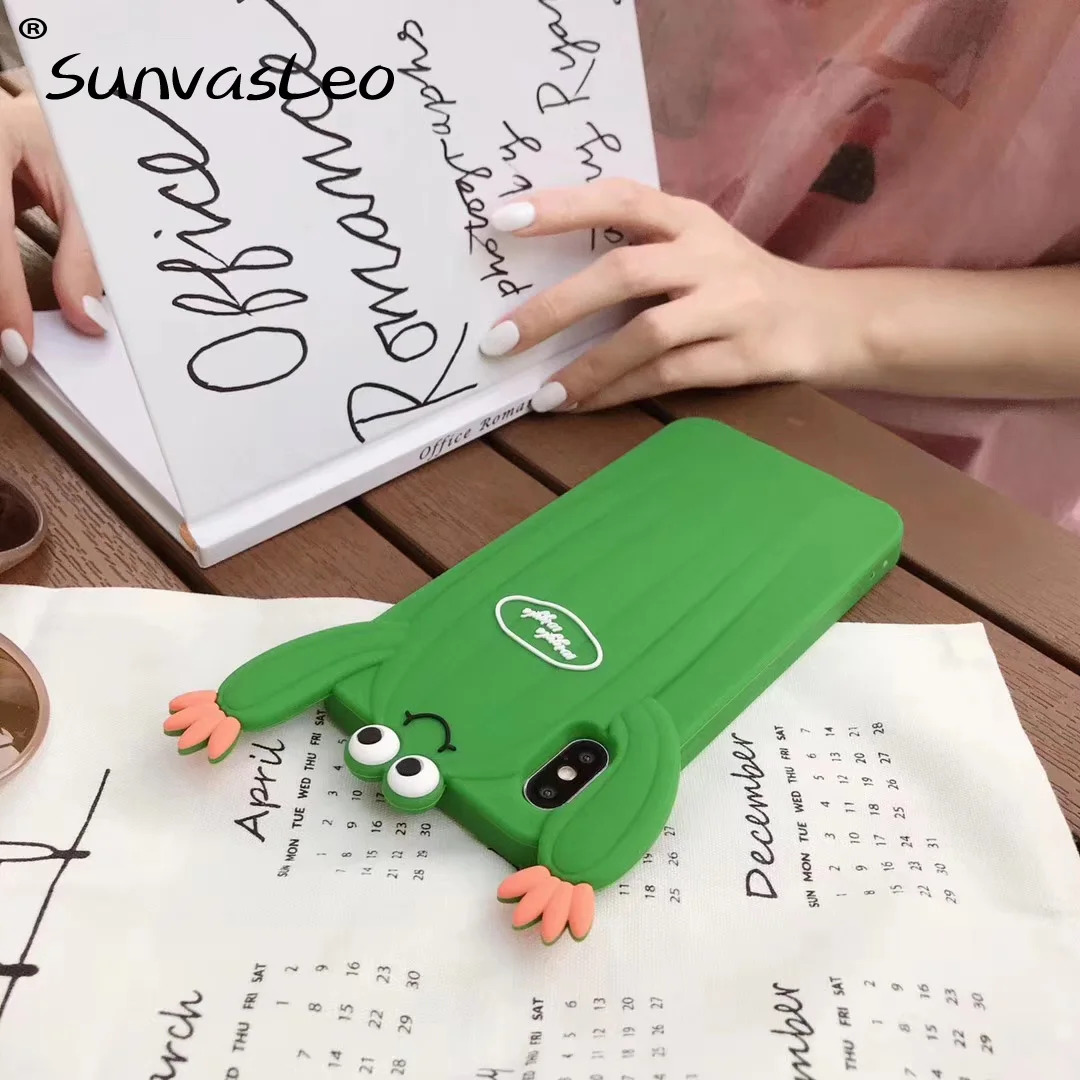 3D мультфильм Кактус Сальса Чуррос для iPhone 6 7 8 Plus X XR XS Max 11 11Pro Max Мягкий силиконовый чехол для телефона