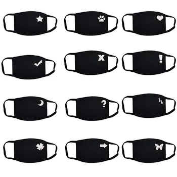 

Dustproof Cartoon Lovely Cotton Masks Respirator Keep Warm Cotton Cute Black Mask Camouflage Anti Dust Mouth Mask Novelty Toy