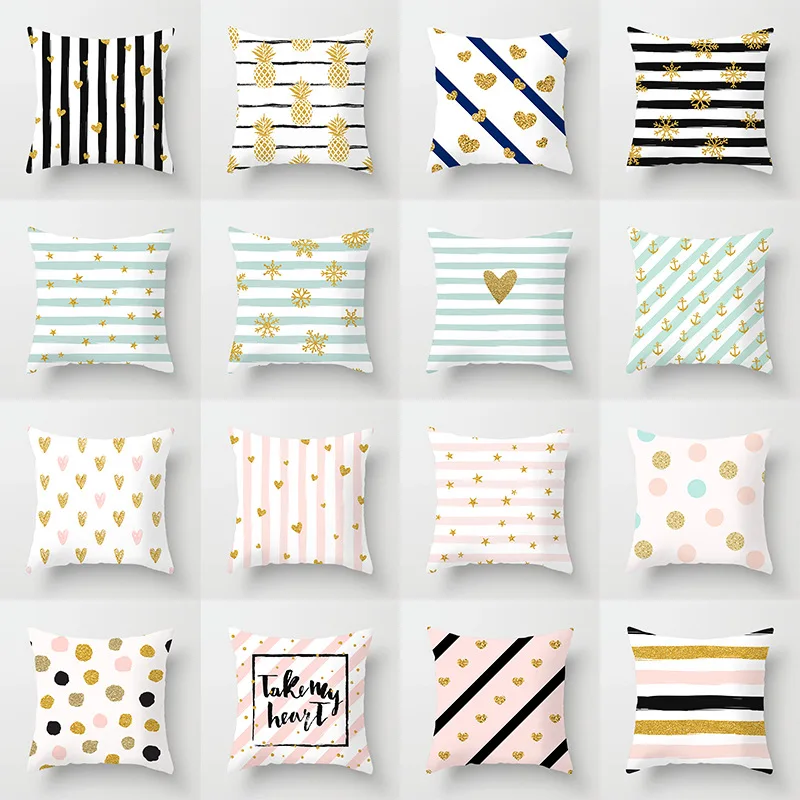 Ins Geometric Love Heart Cushion Cover Valentine Day Gift For Couples Throw Pillow Case Office Sofa Bed Home Decor Pillowcases | Дом и сад
