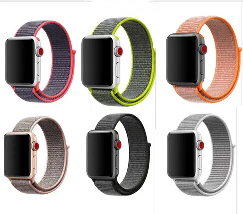 Новый цветной тканый нейлоновый спортивный ремешок для Apple Watch Band 4 40 мм 44