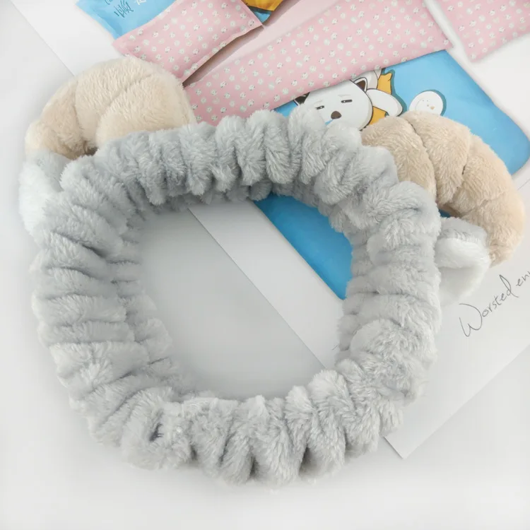 30 шт./Партия DIY мульти простая зимняя плюшевая Женская повязка на голову широкие эластичные полоски для волос Инструменты для укладки волос аксессуар HA924