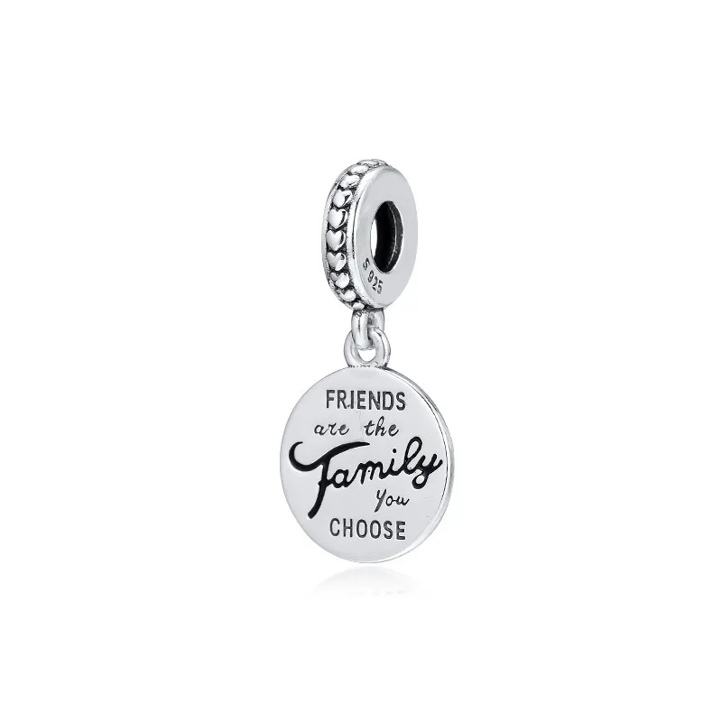 

Friends & Family Signature Beads Fit Charm Bracelet Female Fashion DIY Beads for Jewelry Making 925 Sterling Silver Pendant