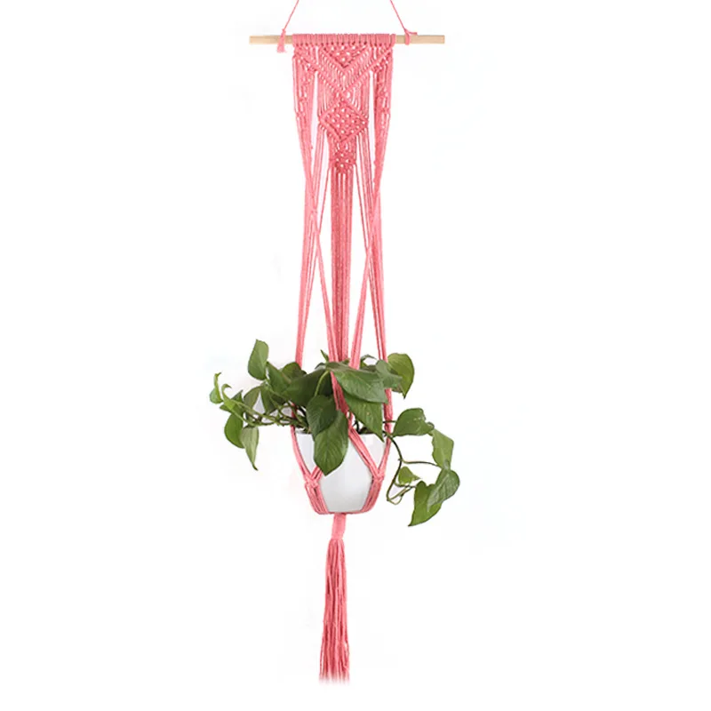 Красочная Подвеска для растений из макраме горшок подвесной для домашнего сада - Цвет: 005