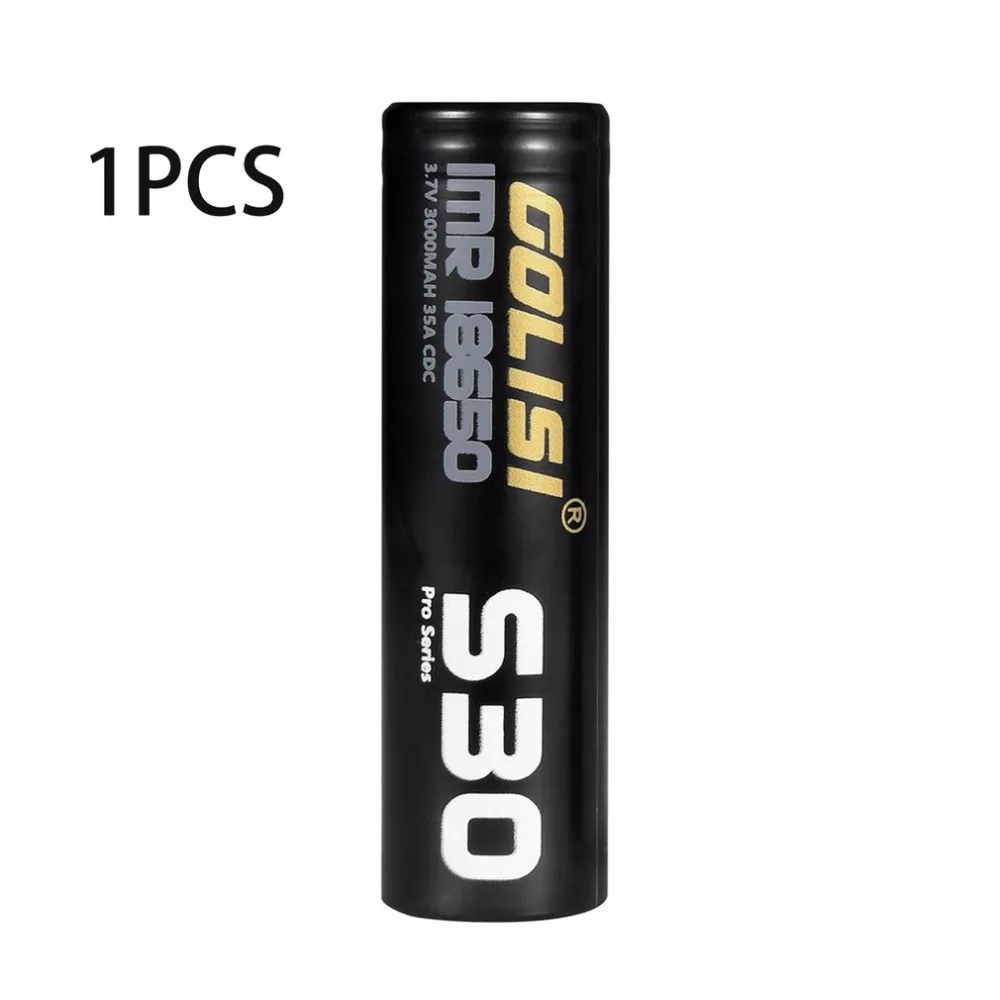 

GOLISI S30 Li-ion 18650 Rechargeable Battery 3.7V 3000mAh Lithium Replacement Battery for Torch Flashlight Battery