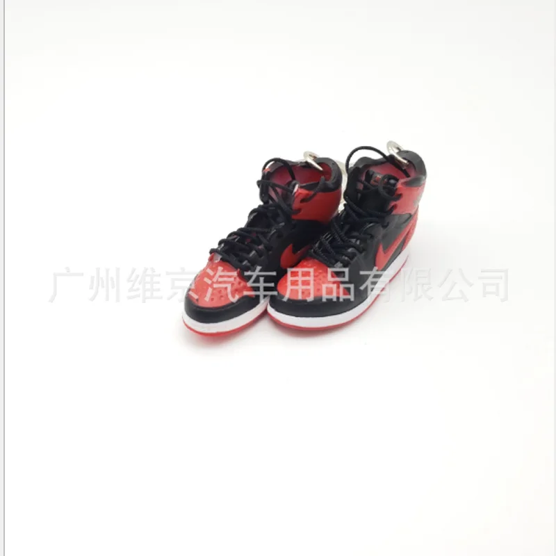 Оранжевый Дропшиппинг aj1 Chicago “не для перепродажи красный” брелок в виде кроссовка Air Jordan 1 3D мини-кроссовки, заблокированный спортивный брелок в виде кроссовка s - Цвет: Оранжевый