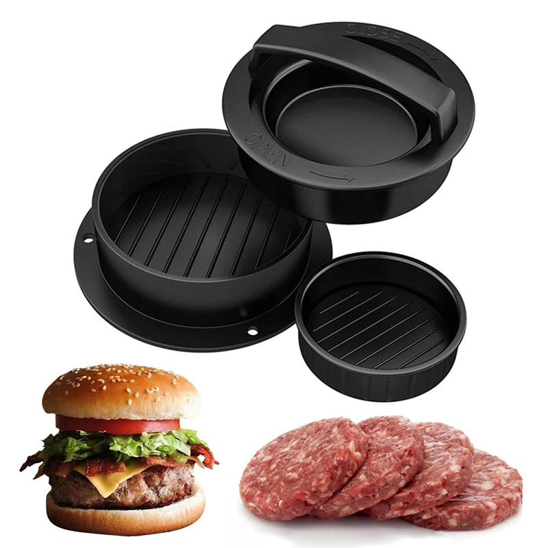 Kitchen Round Shape Burger Press Stuffed Mold Maker ABS Hamburger Meat Beef Grill Mould Cooking Tool | Дом и сад