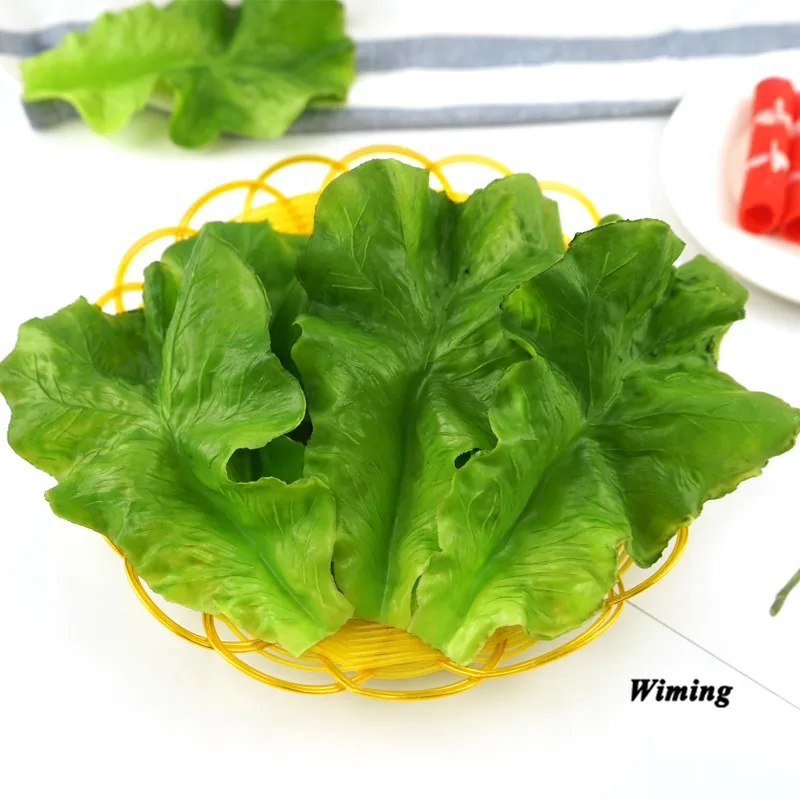 

Artificial Simulation Vegetable cabbage Lettuce Leaves model for Home Kitchen Festival Decoration Fake Vegetable props