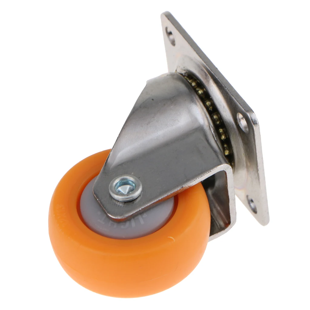 1 pc Nylon Swivel Wheels Plate Casters for Sofa Furniture Heavy Duty Wheels