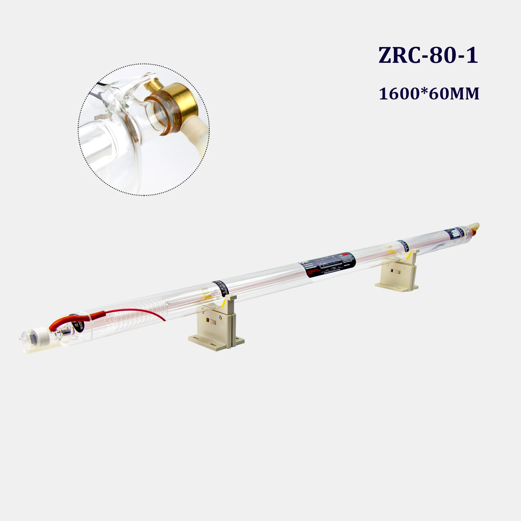 

Co2 Laser Tube 80W Glass Laser Tube 1600Mm Diamete 60Mm For Co2 Laser Engraving Zurong